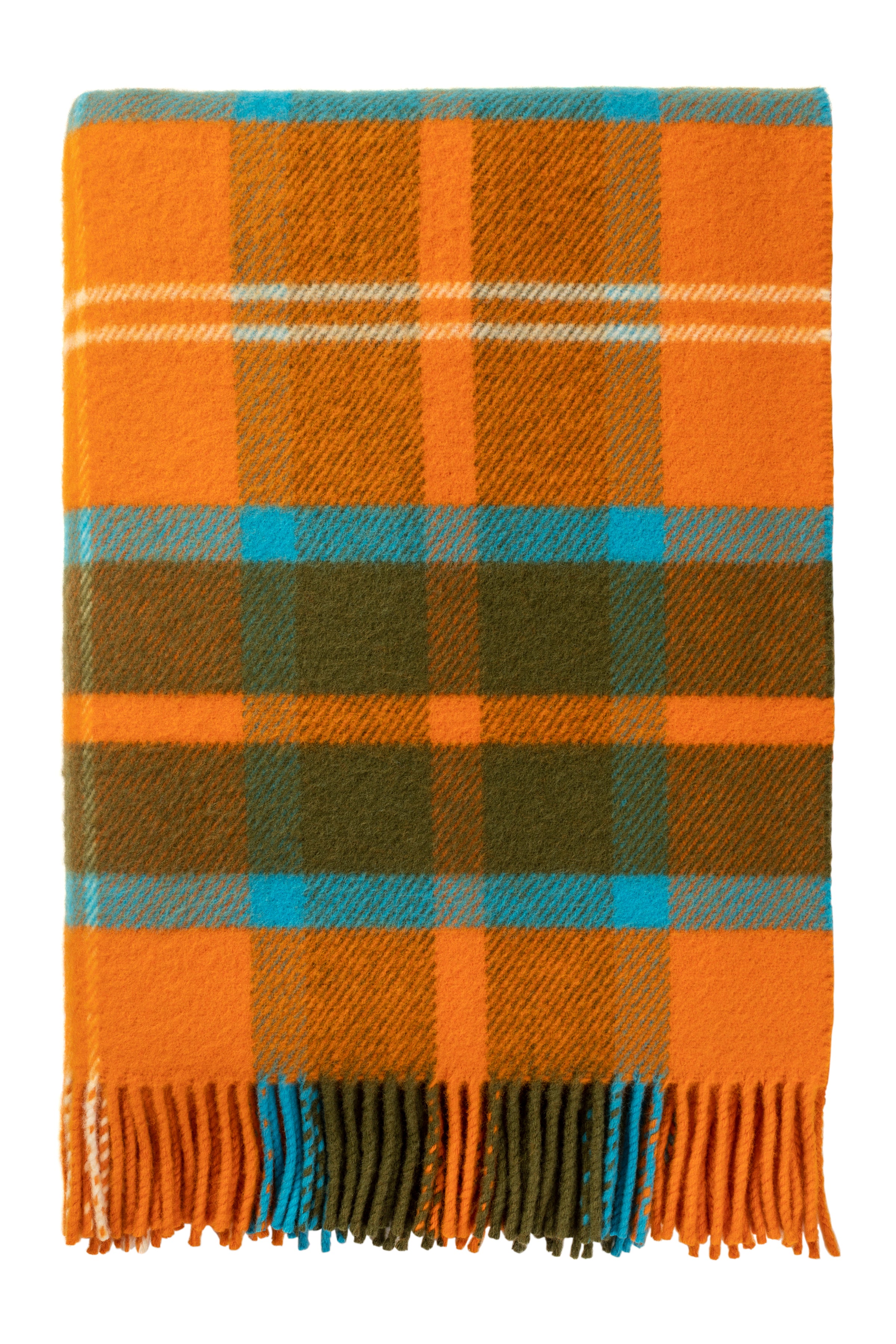 Orange check blanket sale