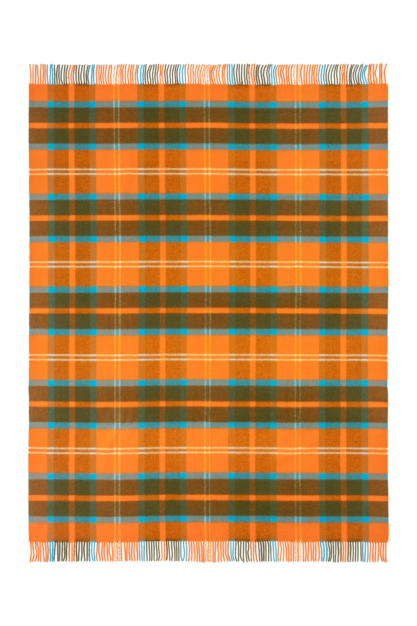 Limited Edition Large Check Throw - Orange