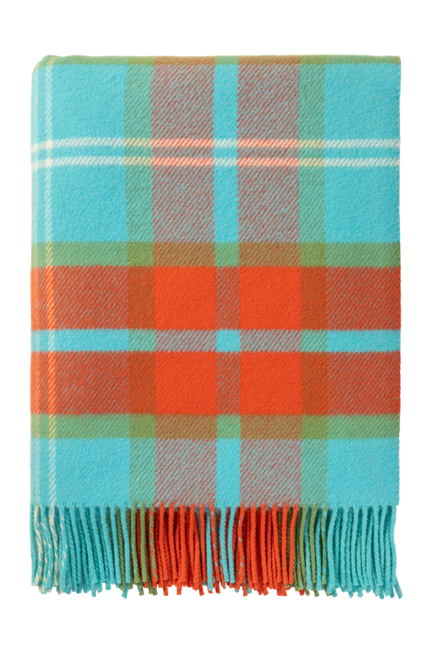 Limited Edition Large Check Throw - Turquoise