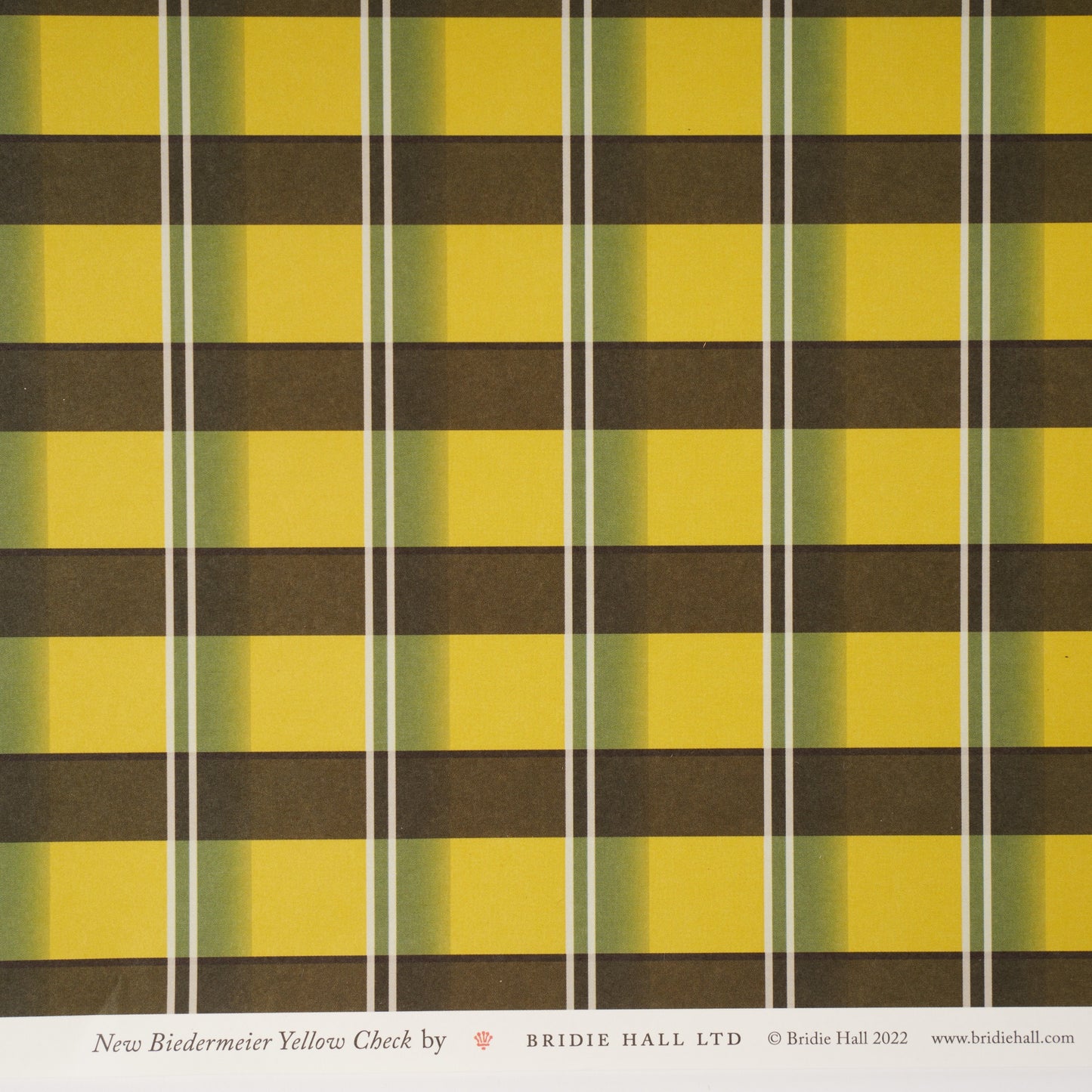 Biedermeier Check Patterned Paper - Yellow/Khaki