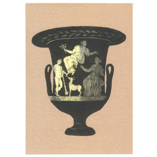 Greek Vase Greeting Card - Pink