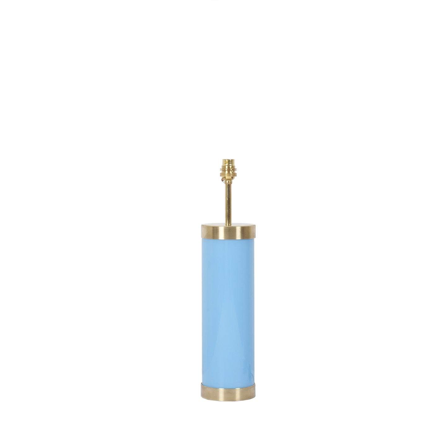 Glass & Brass Lamp - Blue