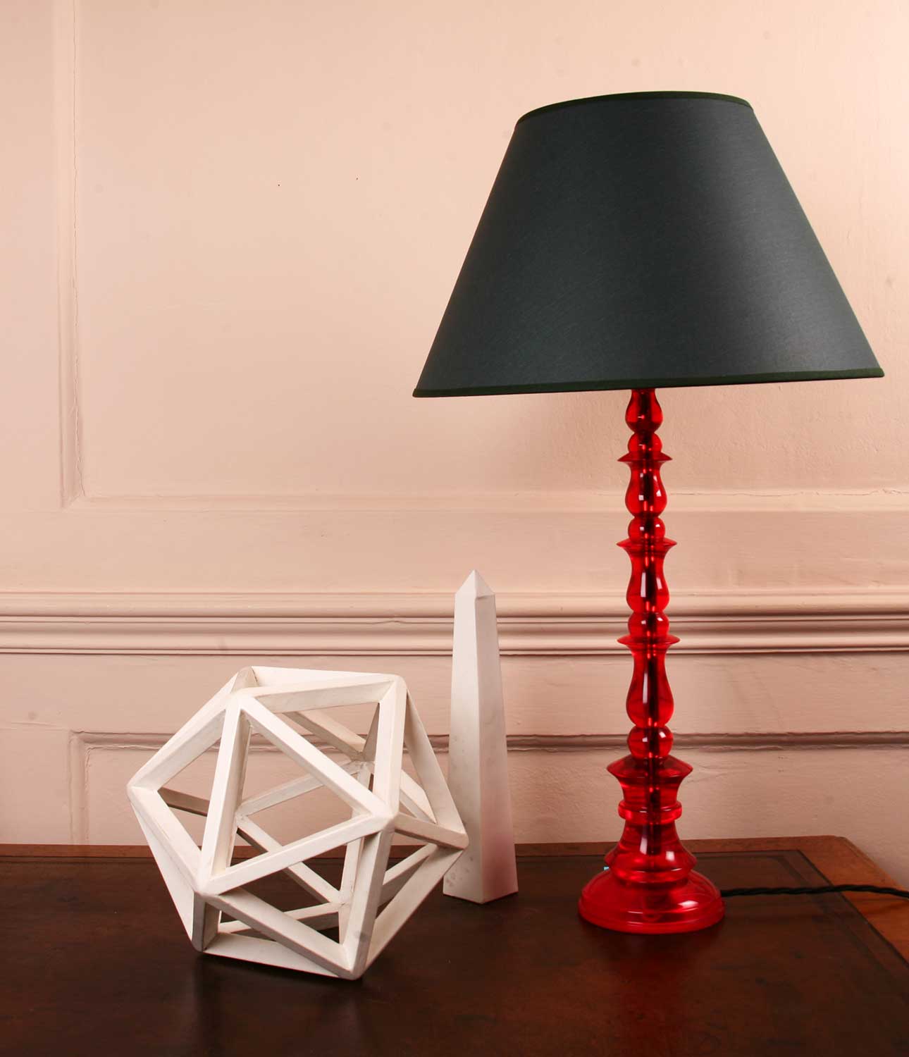 Red and best sale black table lamps