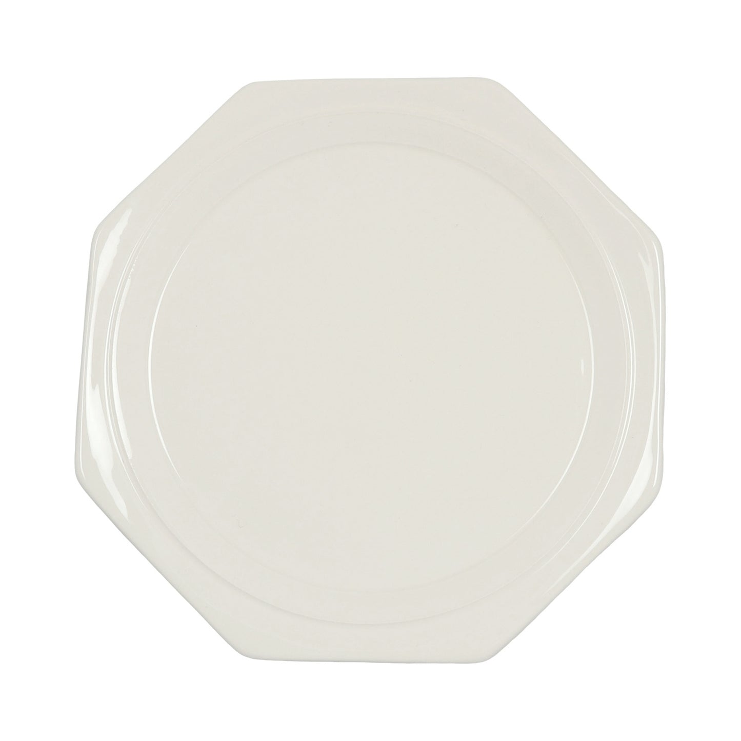 Creamware Hand Cast Octagonal Dessert Plate