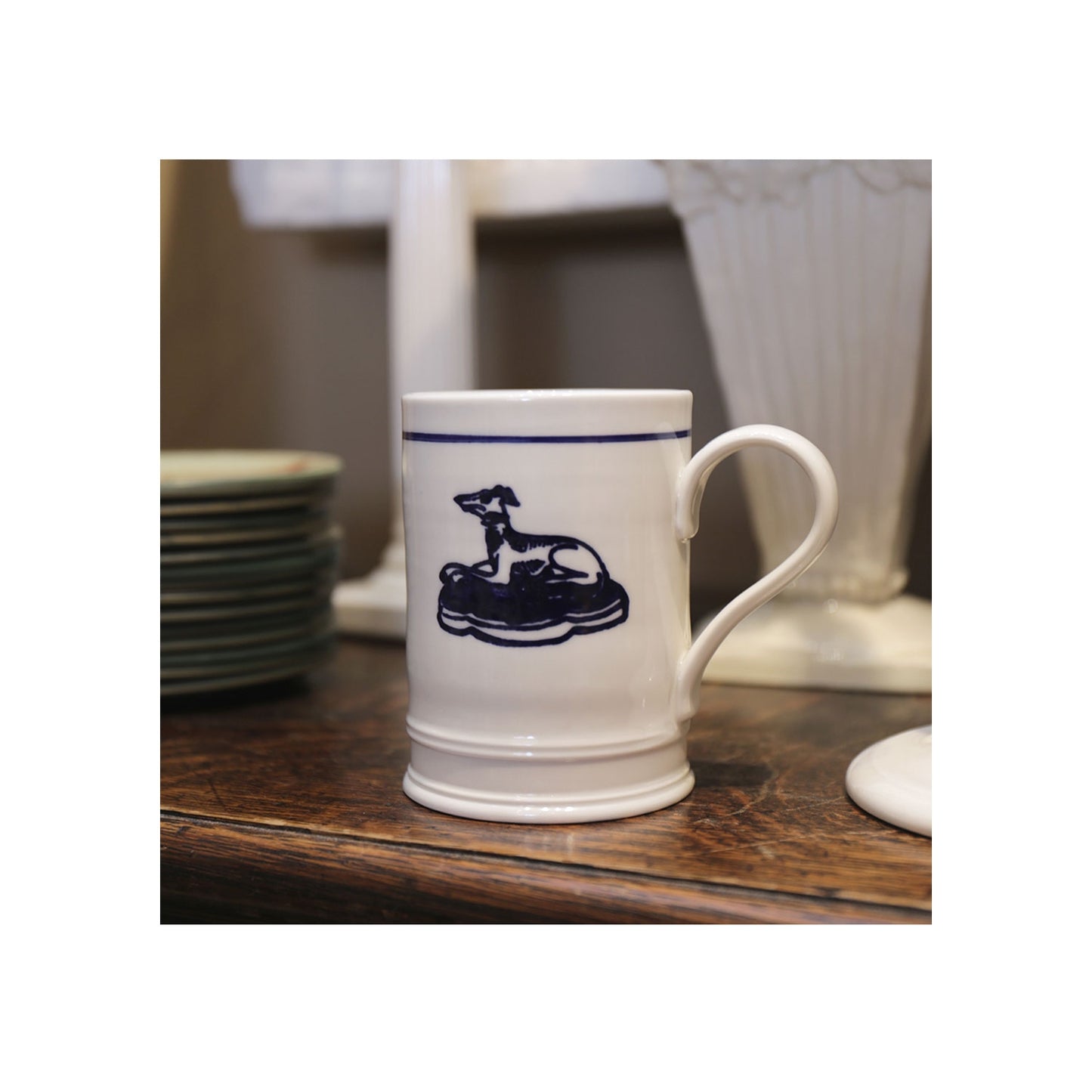 Classical Mug - Hound With Blue Line