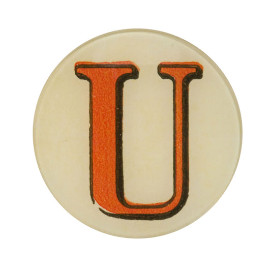 5 3/4” Picture Plate Red Letter U