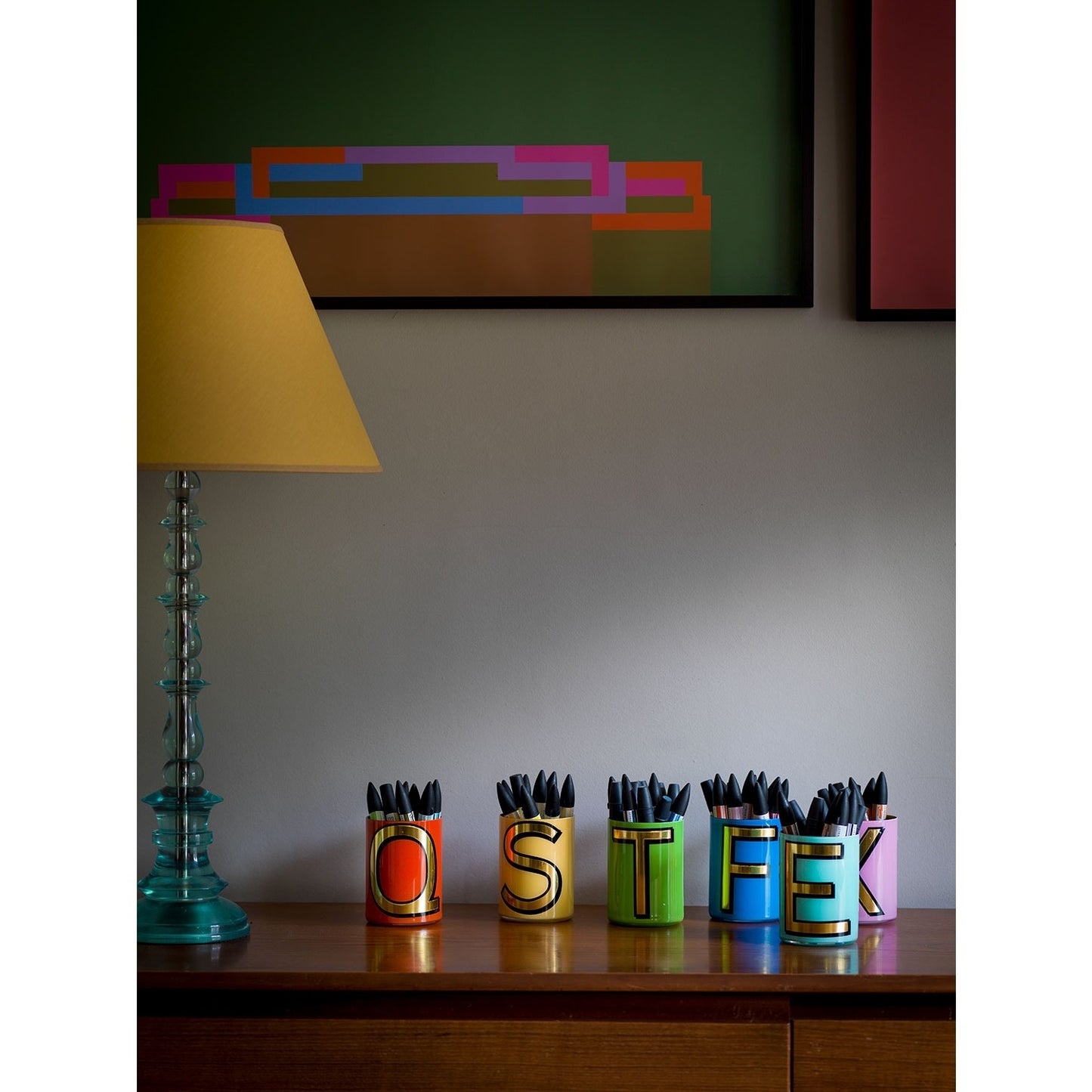 Alphabet Brush Pot - T