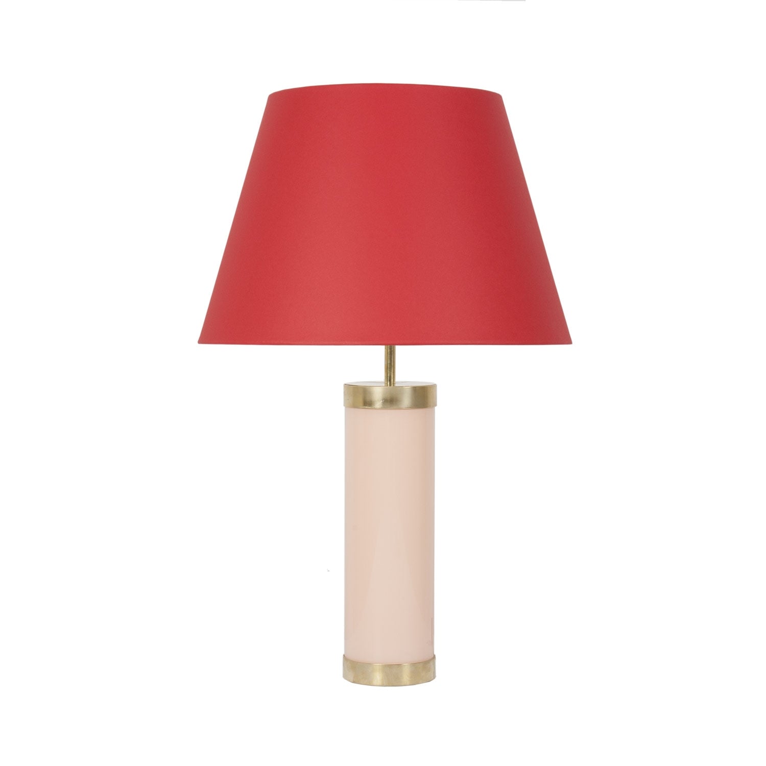 Pink and deals brass table lamp