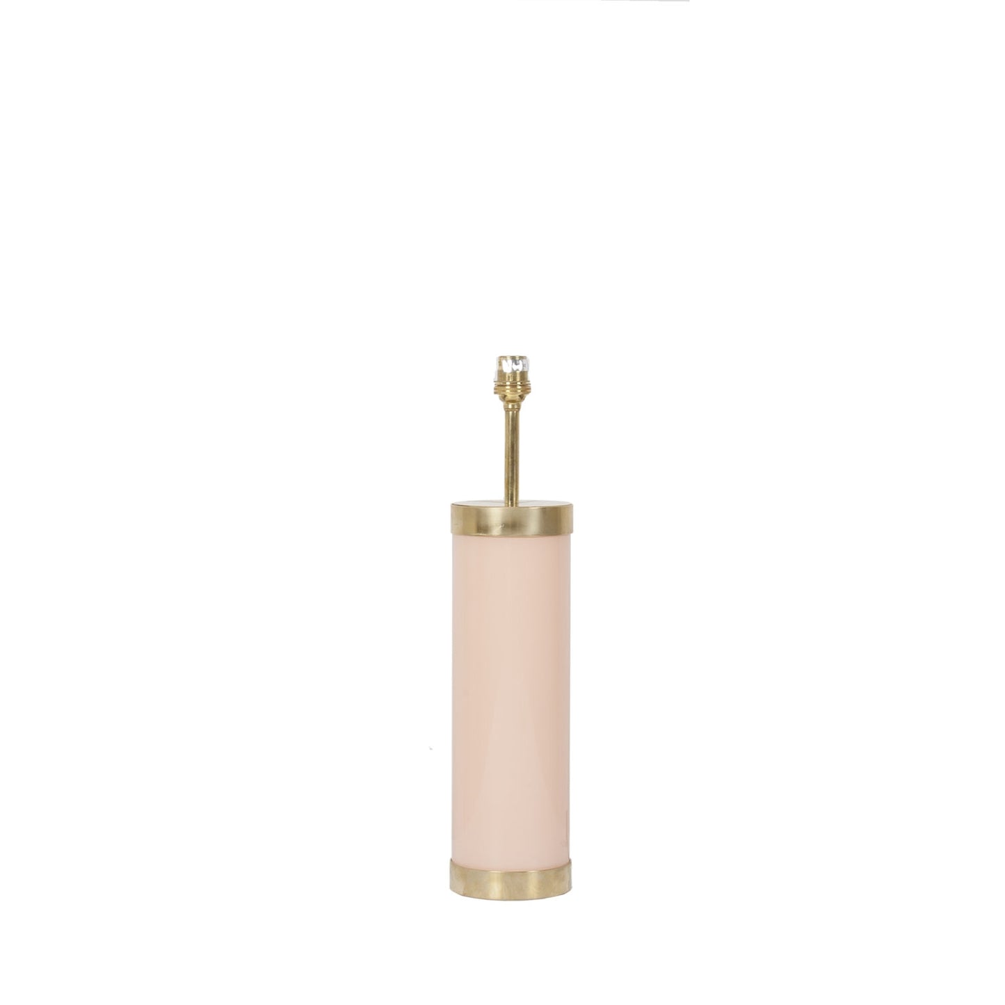 Glass & Brass Lamp - Pink
