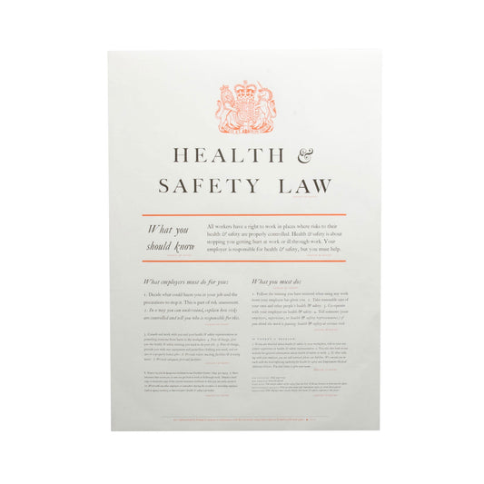 Health & Safety Law Letterpress Poster