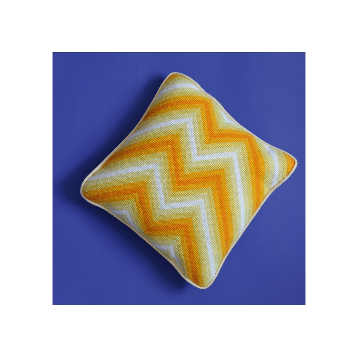 Zig-Zag Cushion - Yellow